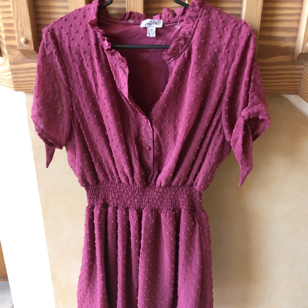 Justify Textured Dot Dress